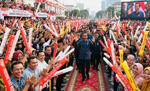 Balon Tepuk Bener Meriah digunakan untuk menyambut kedatangan pak presiden.