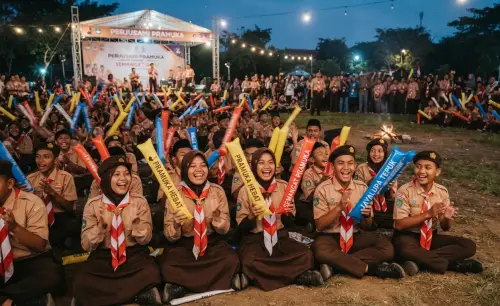 Balon Tepuk Bener Meriah ikut serta menyemarakan suasana pada kegiatan pramuka.