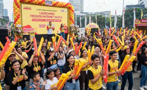 Balon Tepuk Karimun sebagai media promosi yang menarik pada kegiatan promosi kuota internet.