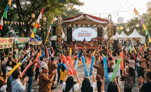 Balon Tepuk Langsa digunakan penonton pada acara festival tari.