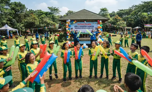 Balon Tepuk Majalengka ikut serta memeriahkan acara outing class.