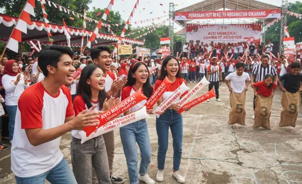 Balon Tepuk Mukomuko mendukung keseruan acara lomba 17 Agustusan.