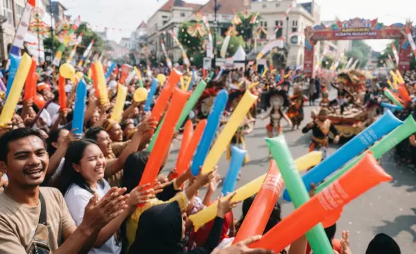 Balon Tepuk Rokan Hilir ikut serta memeriahkan acara karnaval.