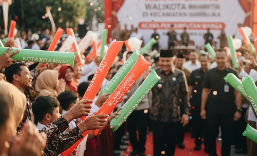Balon Tepuk Simeulue digunakan untuk menyambut kedatangan tamu acara.