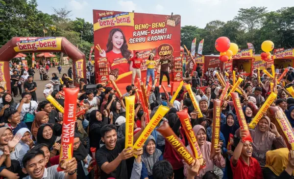 Balon Tepuk Sukabumi menjadi daya tarik produk pada kegiatan promosi.
