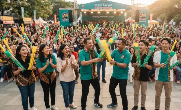 Balon Tepuk Sumedang menambah daya tarik produk pada kegiatan promosi.