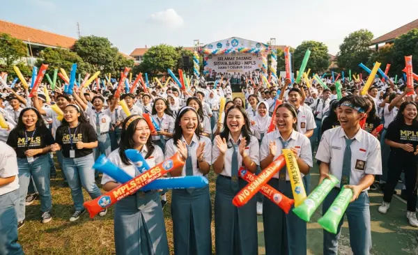 Balon Tepuk Sumedang digunakan untuk menjadi properti mpls sekolah.