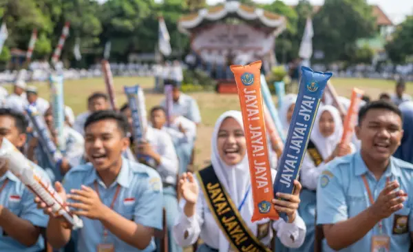 Balon Tepuk Tasikmalaya ikut serta memeriahkan suasana pada acara ldk osis smk.