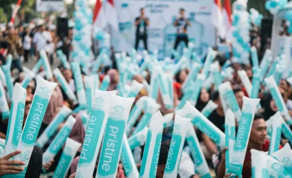 Balon Tepuk Tulang Bawang menambah daya tarik pada kegiatan promosi produk.