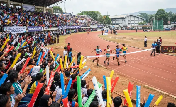 Balon tepuk Toraja Utara digunakan untuk event lomba atletik