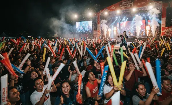 Balon Tepuk Enrekang digunakan pada acara konser musik