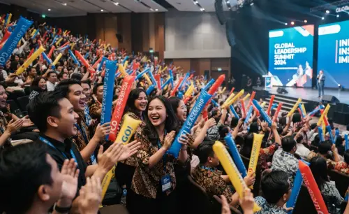 Balon Tepuk Hulu Sungai digunakan pada saat acara seminar perusahaan.