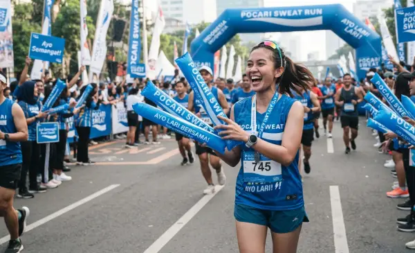 Balon tepuk kepulauan selayar ikut serta memeriahkan lomba lari marathon
