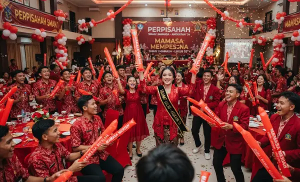 Balon tepuk mamasa digunakan saat acara perpisahan sekolah