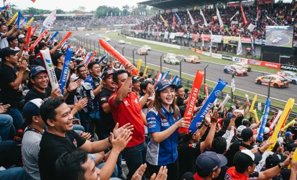 Balon tepuk pare pare digunakan pada saat event balap mobil