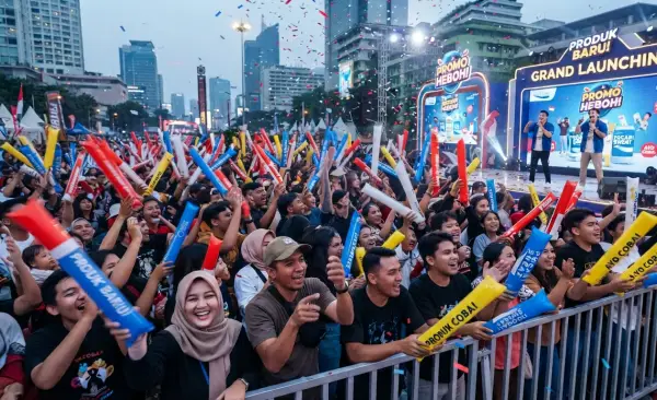 Balon Tepuk Sekadau ikut serta memeriahkan kegiatan promosi.