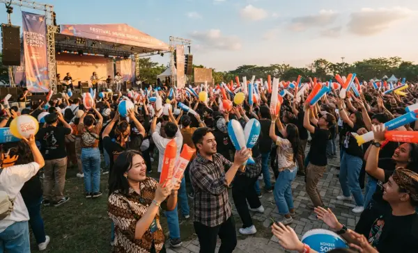  Balon Tepuk Takalar digunaan pada saat event konser