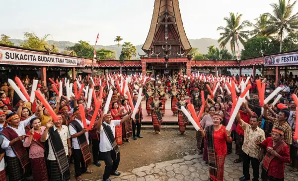 Balon tepuk tana toraja digunakan pada saat festival budaya