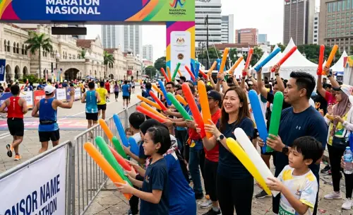 balon tepuk banda aceh di event lari marathon