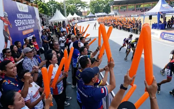 Balon Tepuk Barito Kuala pada perlombaan sepatu roda