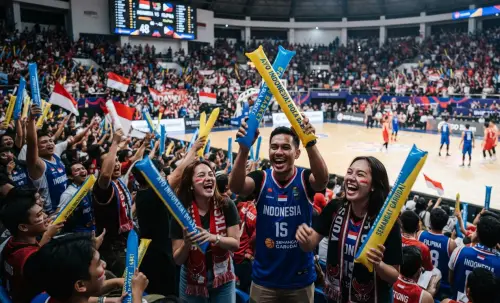 balon tepuk bojonegoro ikut memeriahkan pertandingan basket