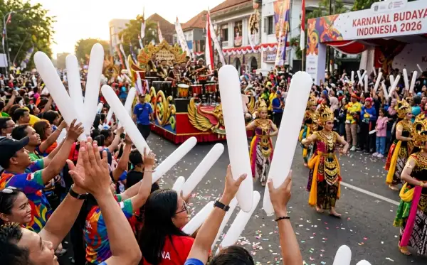 mendukung kemeriahan acara karnaval budaya
