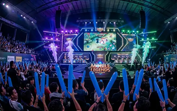 balon tepuk konawe sedang digunakan pada pertandingan gamers esports