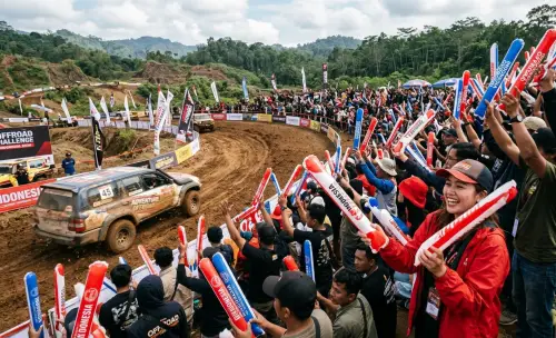 balon tepuk madiun memeriahkan acara offroad mobil