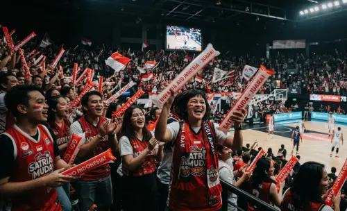 balon tepuk manado siap men support lomba basket indoor