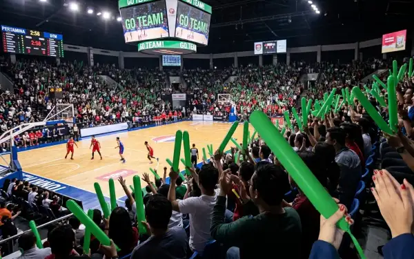 balon tepuk parigi moutong digunakan saat melihat pertandingan basket