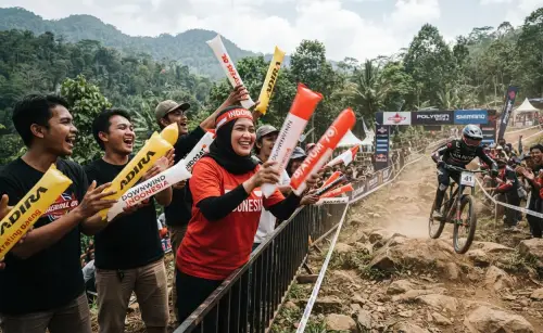 balon tepuk pasuruan saat digunakan pada kejuaraan downhill