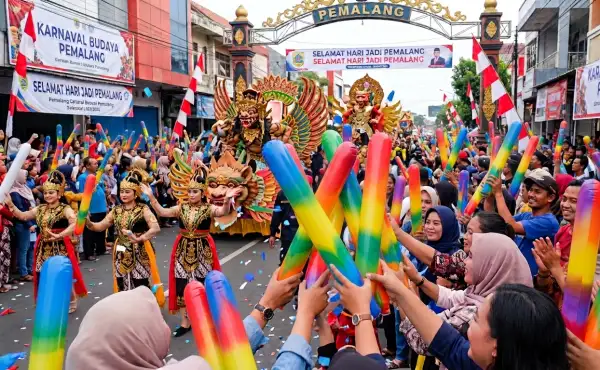 Balon tepuk Pemalang digunakan untuk memeriahkan Karnaval Budaya Pemalang