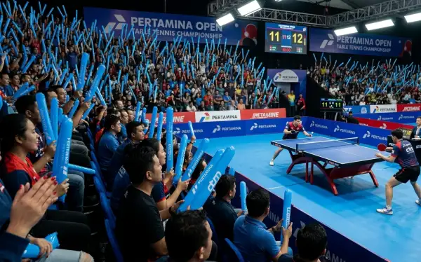 Penggunaan balon tepuk Penajam Paser Utara pada pertandingan tenis meja
