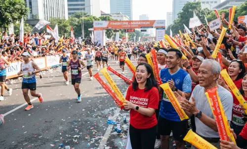 balon tepuk pontianak untuk memeriahkan event lomba lari marathon