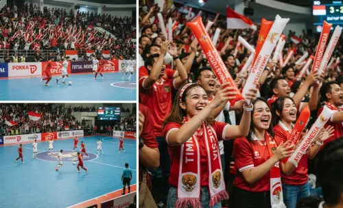 balon tepuk probolinggo di acara pertandingan futsal nasional