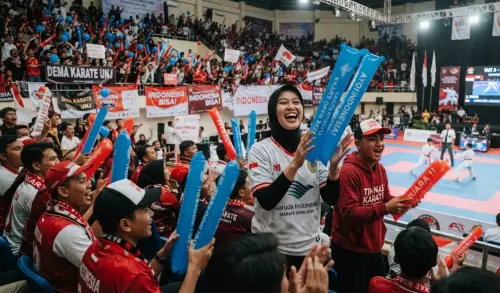 balon tepuk sampang pada pertandingan karate tingkat nasional