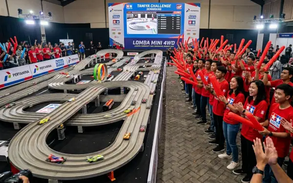 balon tepuk tolitoli digunakan di sebuah perlombaan mainan tamiya
