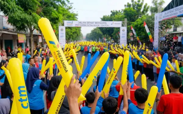 balon tepuk tolitoli digunakan pada acara jalan sehat