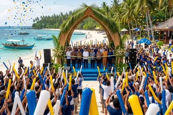 balon tepuk tomohon digunakan pada acara peresmian wisata baru