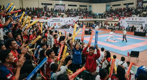 balon tepuk trenggalek di event karate indoor