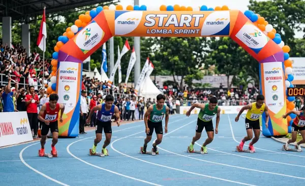Balon Gate Banda Aceh sebagai area start event lomba sprint.