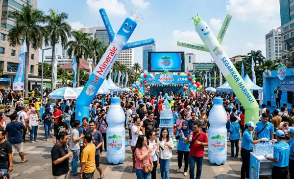 Balon Sky Dancer Promosi Balikpapan menambah daya tarik pelanggan pada kegiatan promosi.