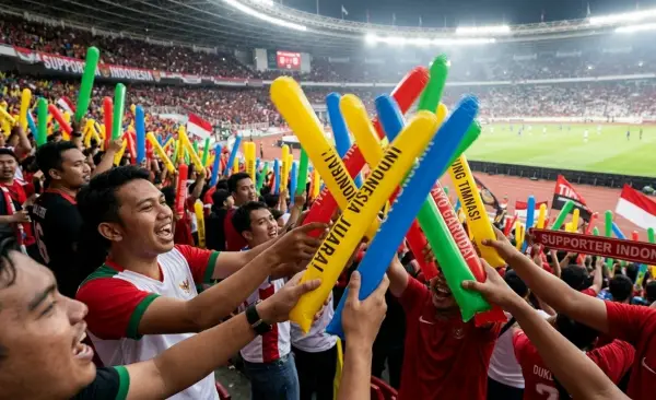 Balon Promosi Samarinda sebagai media dukungan kepada pemain sepak bola.