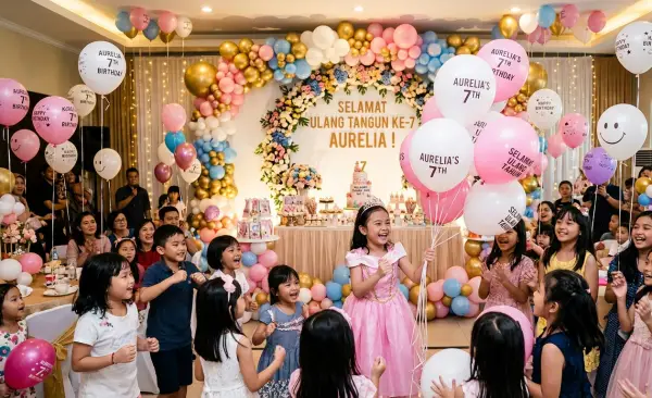 Balon Sablon Samarinda ikut serta
memeriahkan acara ulang tahun.