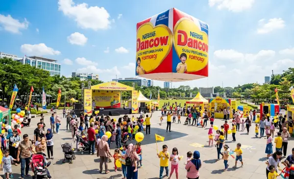 Balon udara Bengkulu menambah daya tarik pelanggan pada kegiatan promosi.