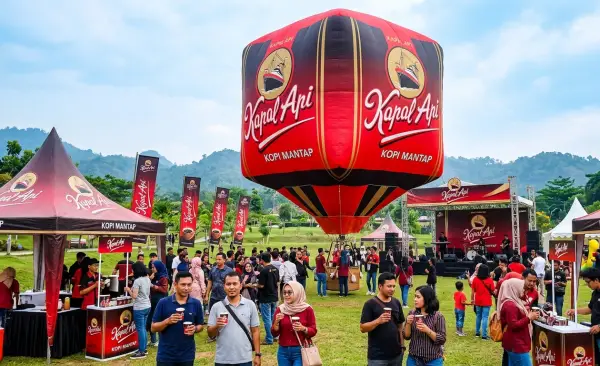 Balon Udara Samarinda menambah daya tarik produk saat promosi.