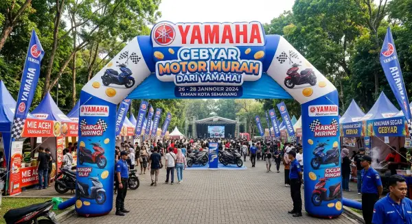 balon gate lampung saat event motor murah dari yamaha