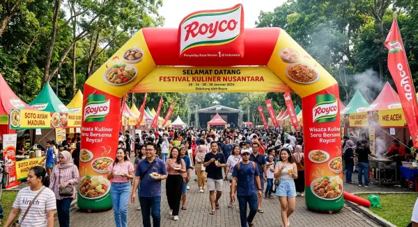balon gate lampung digunakan saat event fistival kuliner