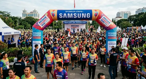 balon gate medan menjadi ngerbang acara charity