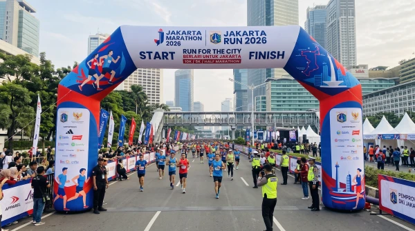 balon promosi jakarta - balon gate start finish